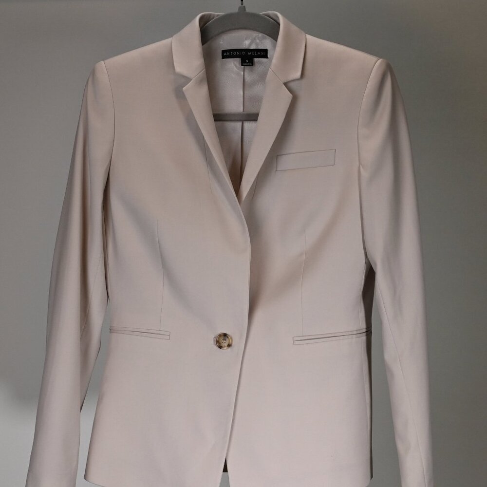 Antonio Melani Super 130s Cream Wool Suit